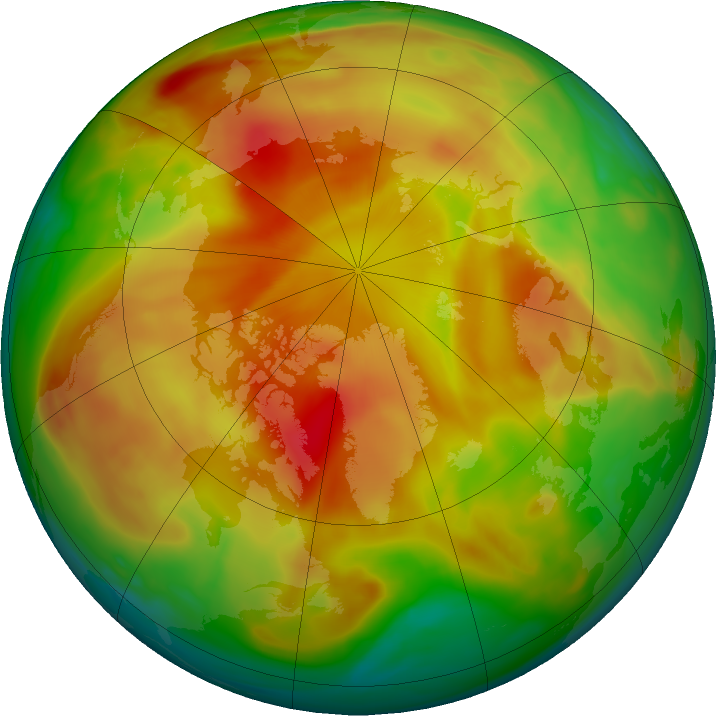 Arctic ozone map for 11 April 2022